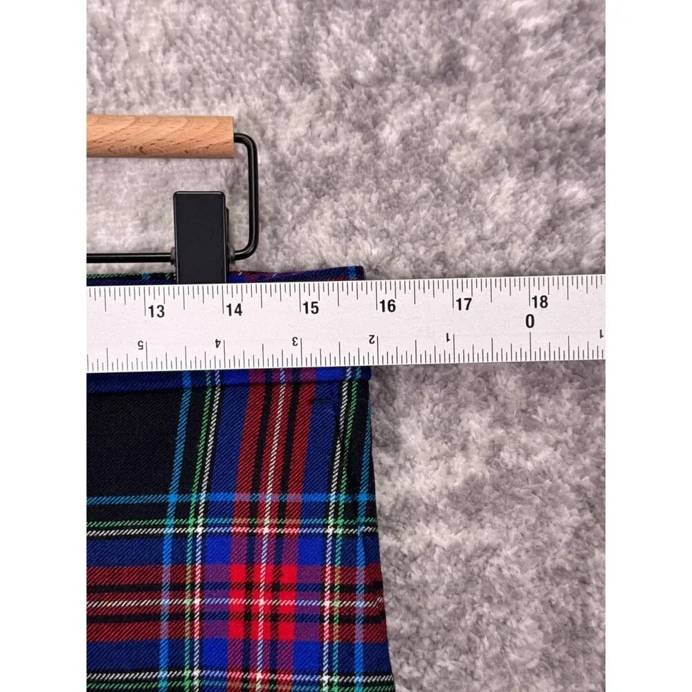 J Crew Full Length Sydney Wide Leg Pants 6 Womens Stewart Tartan Wool Trouser